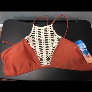 Brown bathing suit top